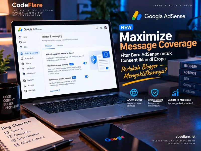 Ilustrasi Privacy and messaging AdSense Maximize Message Coverage