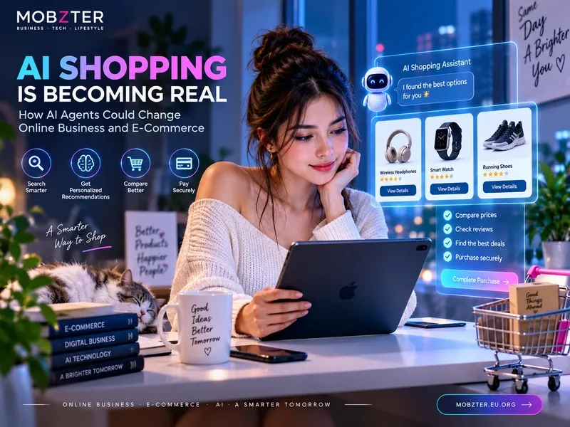 Ilustrasi pengalaman belanja dan transaksi marketplace digital