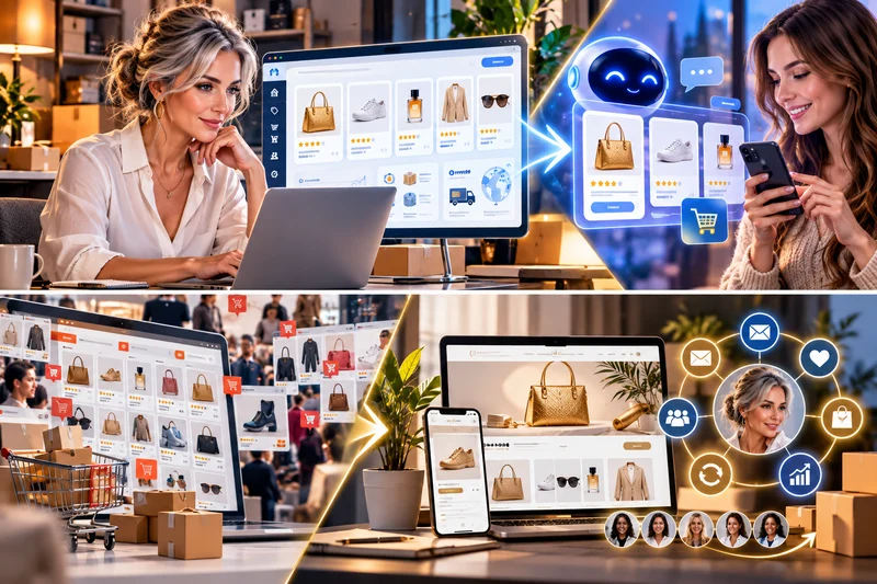 AI shopping discovery connecting customers with an independent online store