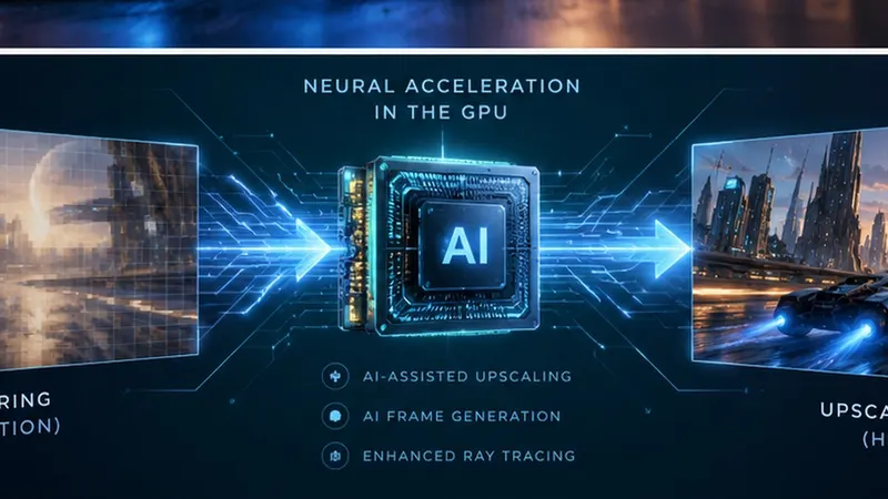 Ilustrasi neural upscaling dan AI frame generation pada Mali G2-Ultra NX