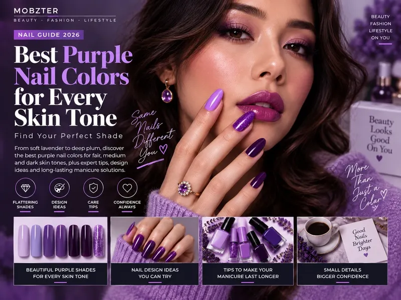 Best Purple Nail Colors for Every Skin Tone: Lavender, Mauve, Plum and Violet
