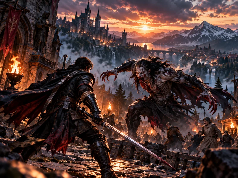 Combat dark fantasy dan monster di The Blood of Dawnwalker