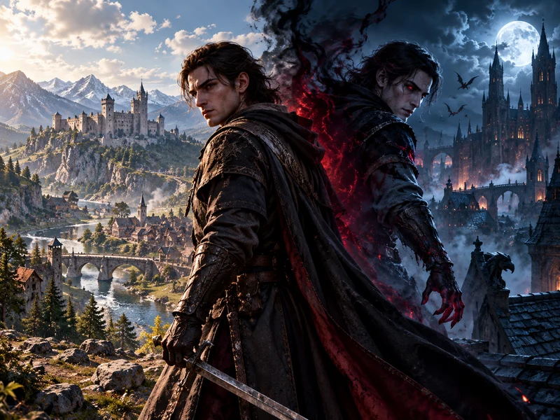 Perbedaan manusia siang dan vampir malam di The Blood of Dawnwalker