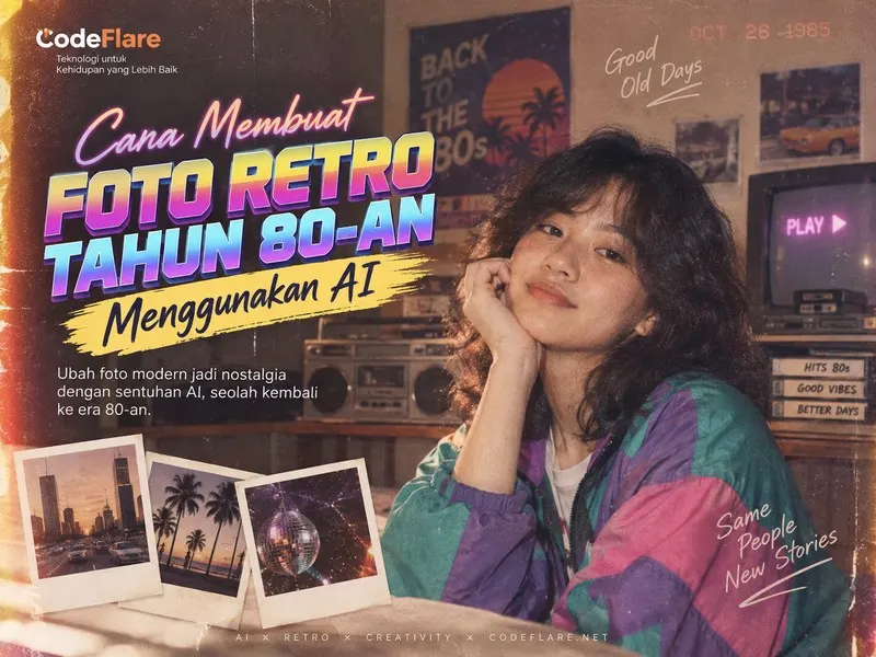 Cara Membuat Foto Retro Tahun 80-an Menggunakan AI: Prompt ChatGPT, Gemini & AI Gratis