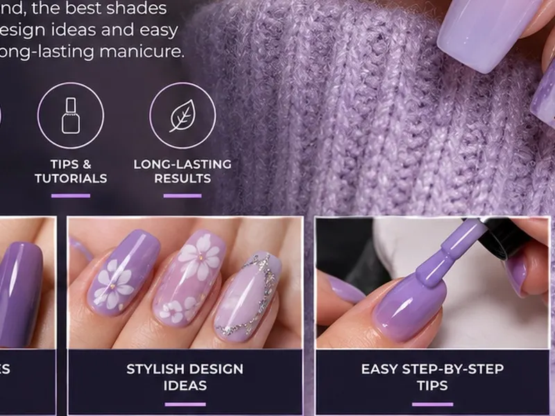 Cloud purple nail design ideas lavender manicure