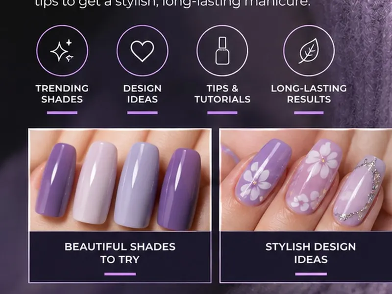 Cloud purple lavender nail polish shade ideas