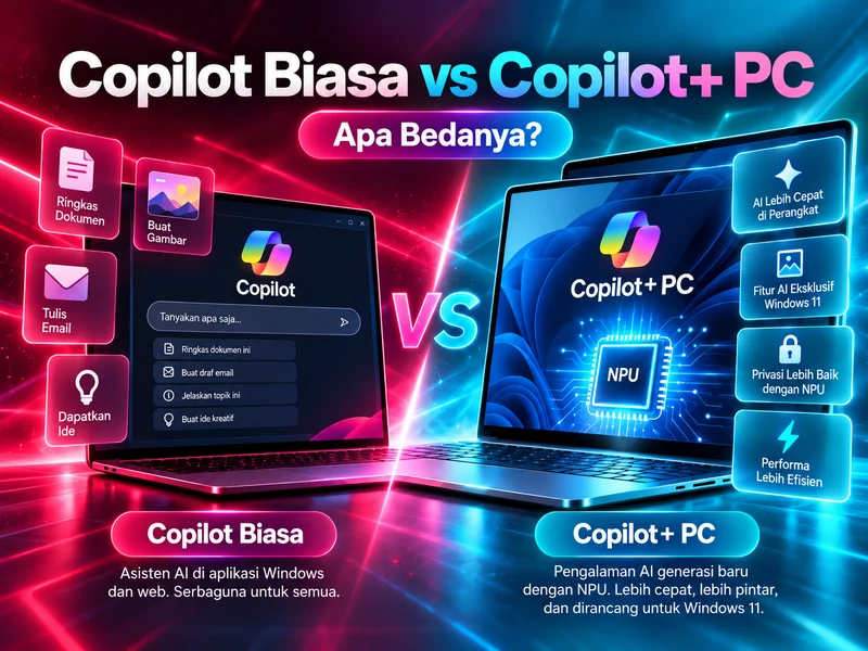 Perbedaan Copilot biasa dan Copilot Plus PC