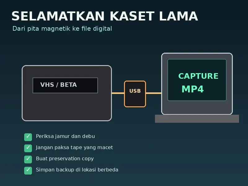 Cara digitalisasi kaset VHS lama ke komputer