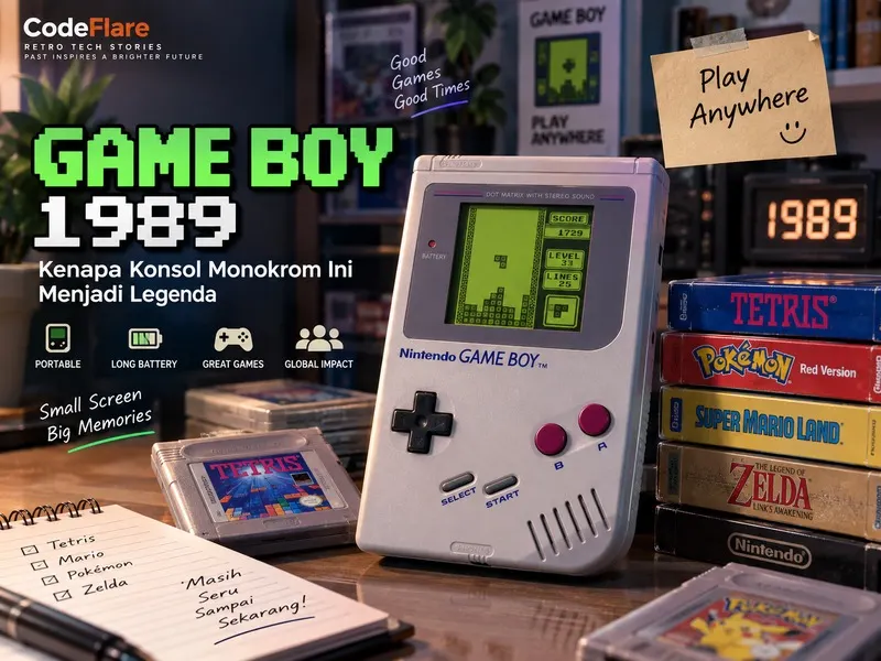 Game Boy 1989 portable dengan baterai awet dan dampak global