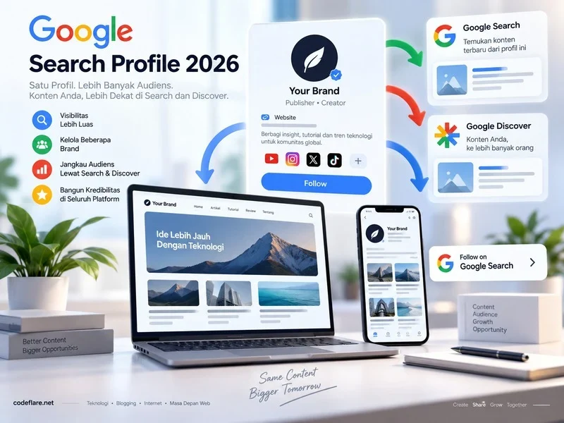 Google Search Profile 2026: Cara Kerja, Syarat Publisher, dan Cara Pasang Badge di Blogger