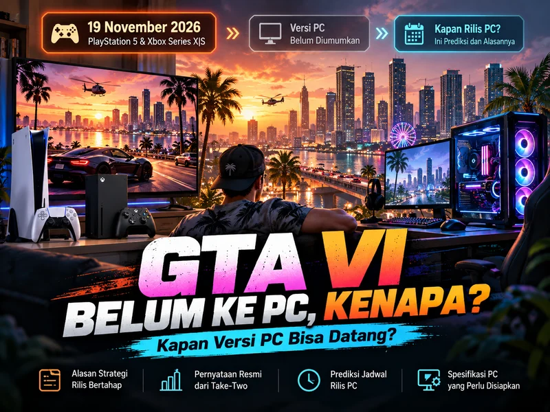 Kenapa GTA VI Belum Rilis di PC? Ini Alasan dan Kapan Kemungkinan Datangnya