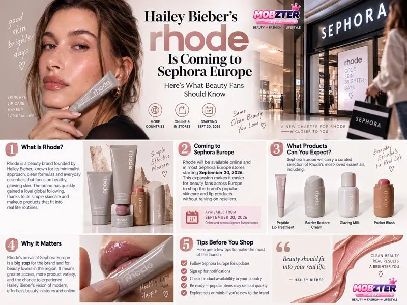 Hailey Bieber Rhode Sephora Europe launch guide