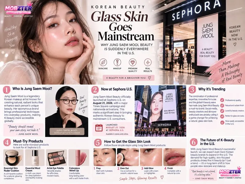 Jung Saem Mool glass skin makeup guide and Sephora U.S. K-beauty expansion
