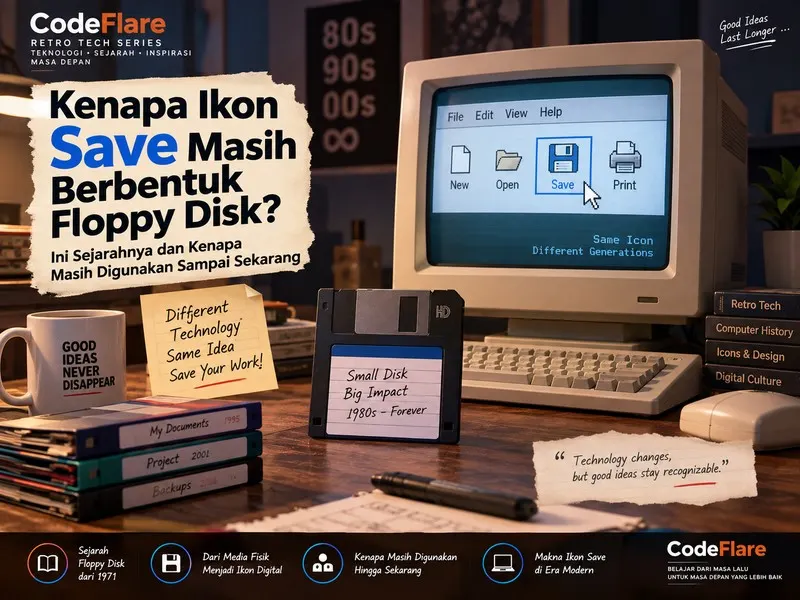 Kenapa Ikon Save Masih Berbentuk Floppy Disk? Ini Sejarahnya