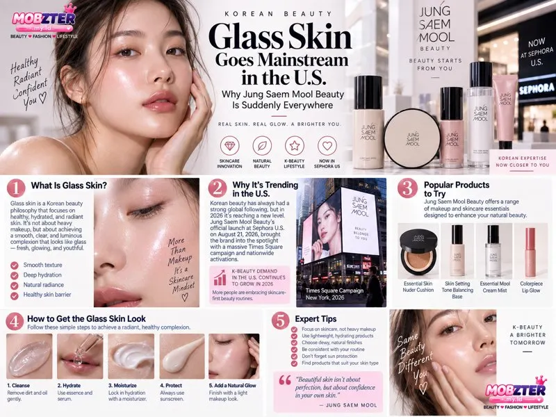 Korean glass skin beauty trend and K-beauty expansion in the United States