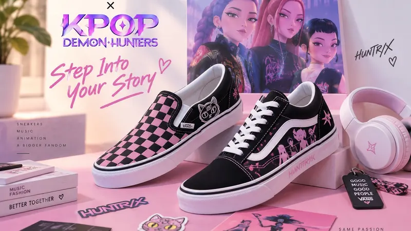 KPop Demon Hunters x Vans sneaker inspired visual