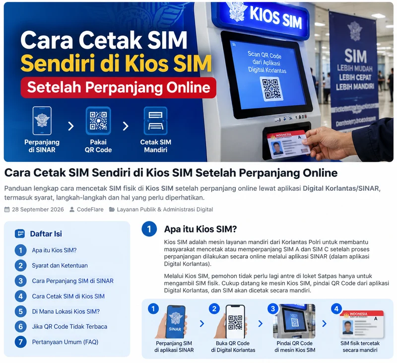 Panduan menggunakan Digital Korlantas dan Kios SIM