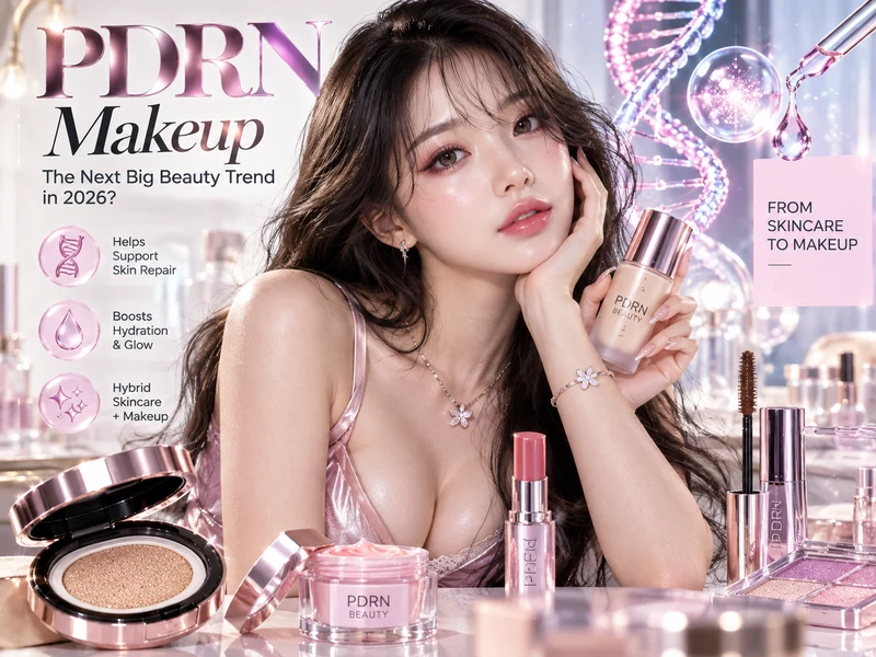 PDRN makeup hybrid skincare and makeup product concept