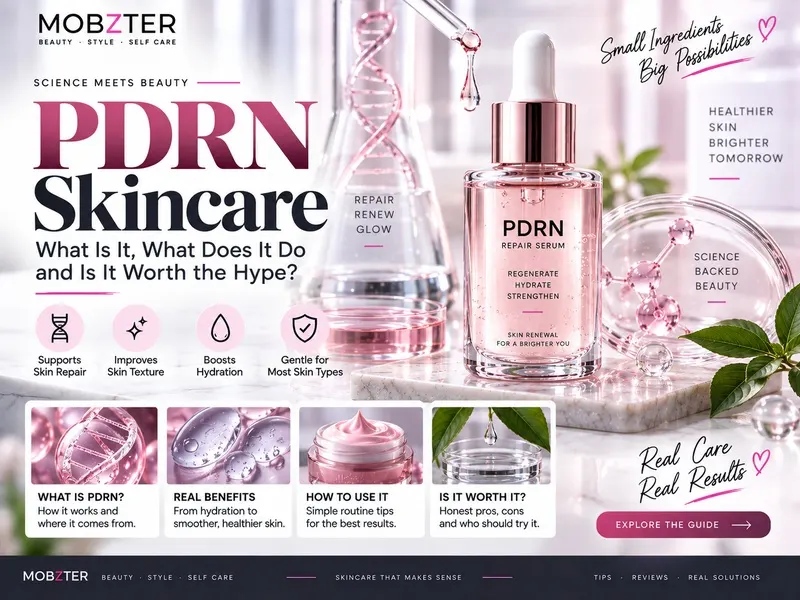 PDRN science and skin repair infographic