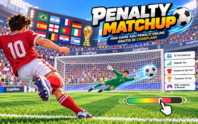 Penalty Matchup mini game adu penalti CodeFlare