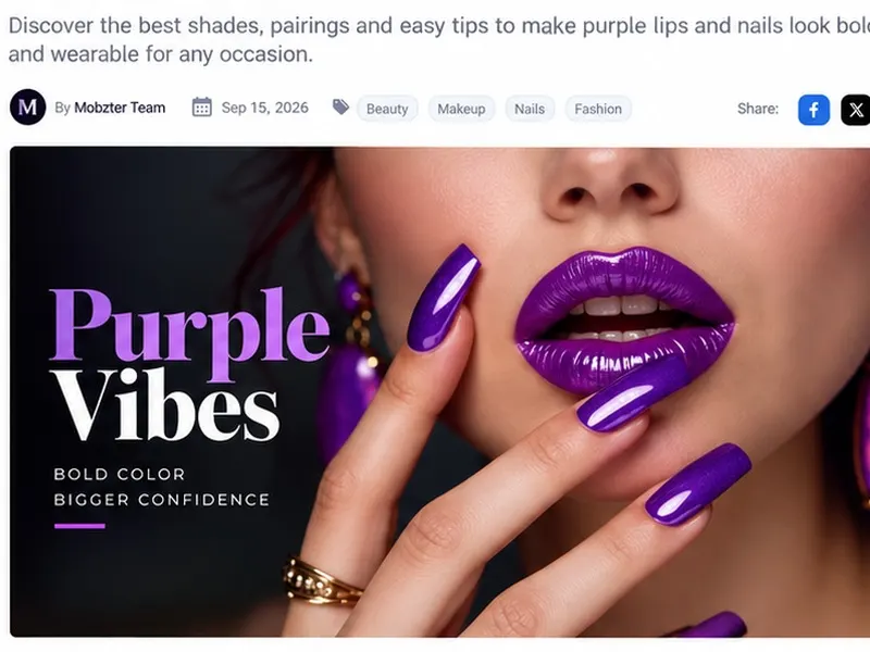 Purple nail color and manicure ideas