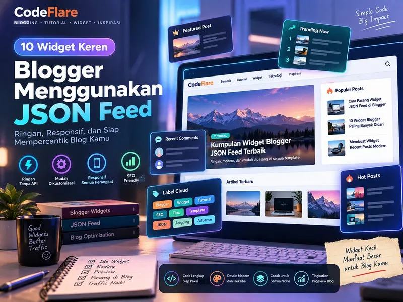 Alur kerja Related Posts Widget Blogger menggunakan feed dan label artikel