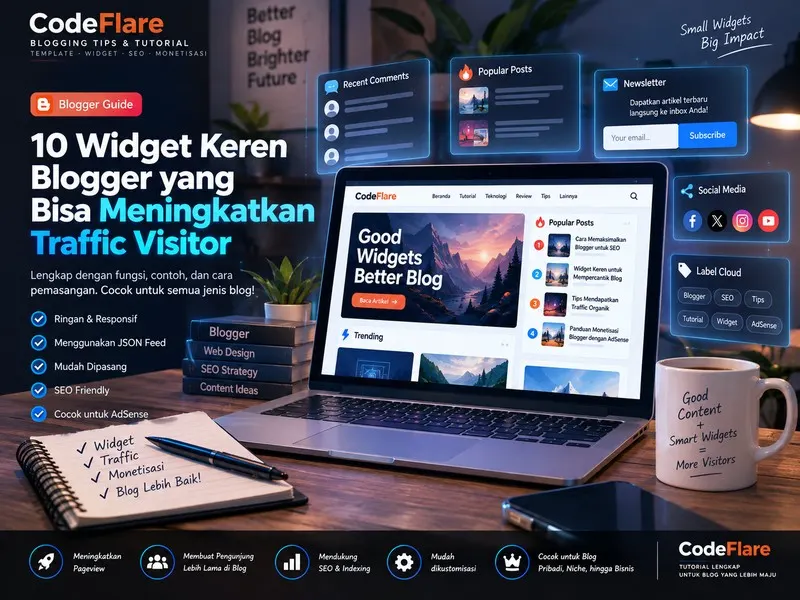 Widget Blogger native JavaScript tanpa jQuery dan tanpa API key